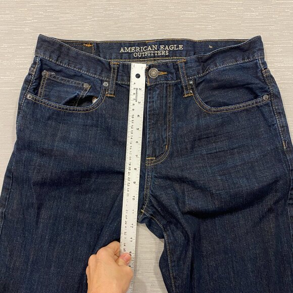 American Eagle Jeans Mens 34 x 32 Bootcut Dark Wash 100% Cotton Denim - Picture 9 of 12